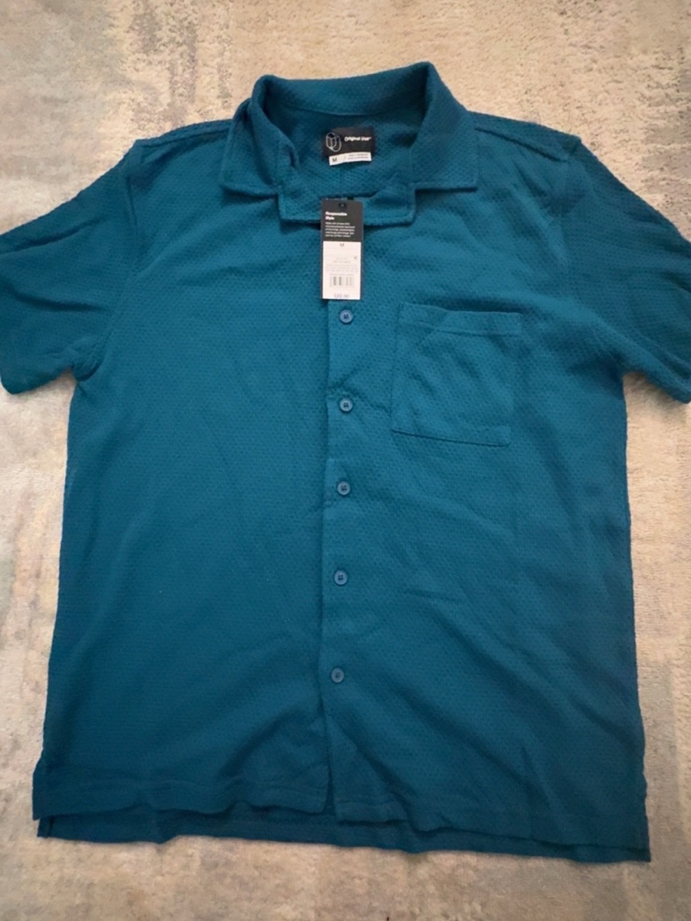 Original Use Teal Short-Sleeve Button-Down Shirt